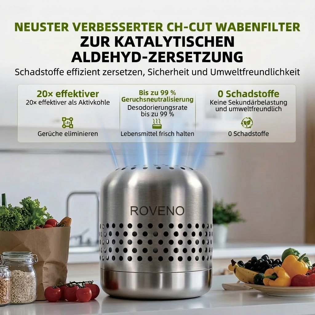 Roveno Kühlschrank-Geruchs- & Bakterienreiniger – deutsches Roveno Higgsfield Produktbild 4